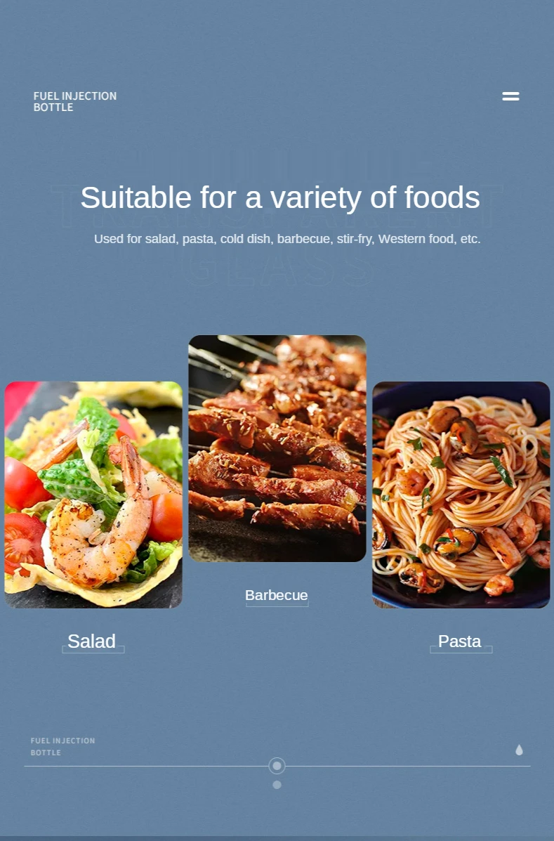 

Stainless Steel Spray Bottle Push-type Glass Spray Bottle Household Kitchen Supplies Barbecue Soy Sauce Vinegar Bottle