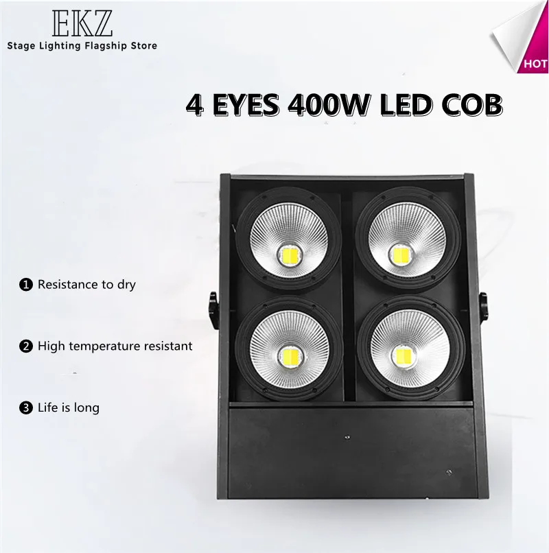 

Светодиодный 4X100W 4 глаза светодиодный с новой уникальной технологией рассеивания светильник Cob LED холодный и теплый белый светодиодный высо...