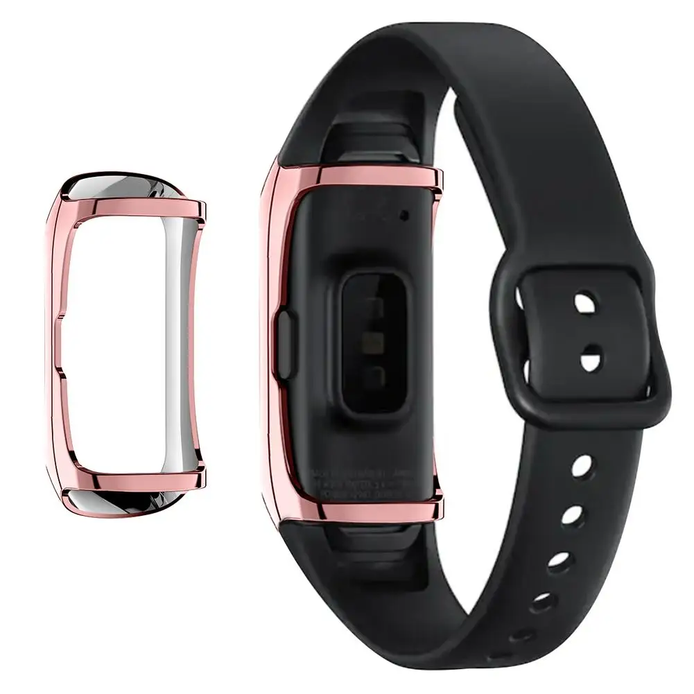 Pink 360 ТПУ защитный чехол для samsung Galaxy Fit SM-R370 умный Браслет защитный чехол - Цвет: Pink