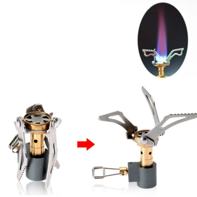 Складной мини печь для кемпинга печи Выживание карман пикника газовая Плита