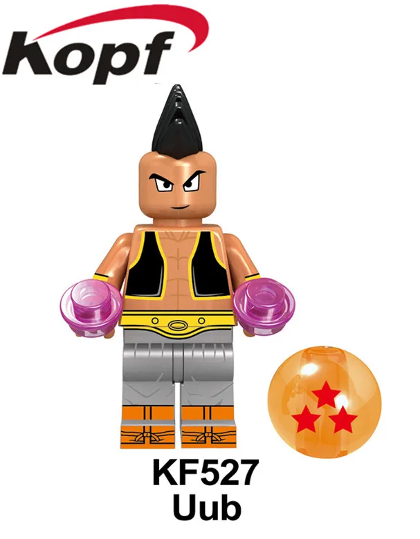 KF527 Without Box Одиночная строительные блоки Dragon Ball серия кирпич Broli Son Goku Torankusu Gogeta фигурки для детской коллекции игрушки KF6098 - Цвет: KF527 Without Box
