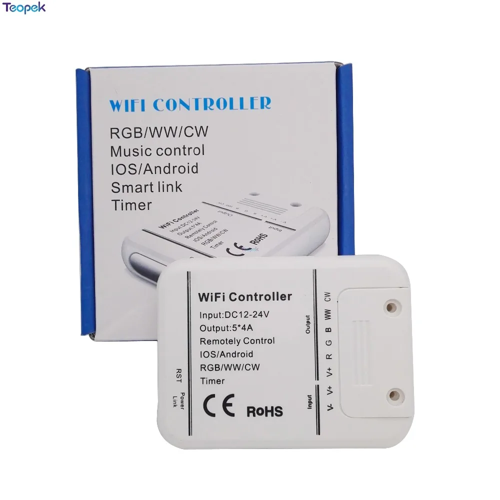 Magic Home Wifi led control ler 5 каналы RGBW/CCT/CW смартфон управление музыкой и таймером 16