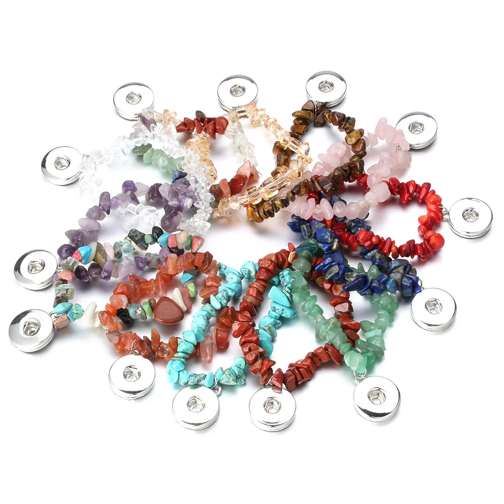 Новые ювелирные изделия браслет с застежкой из натурального камня гравия 18 мм