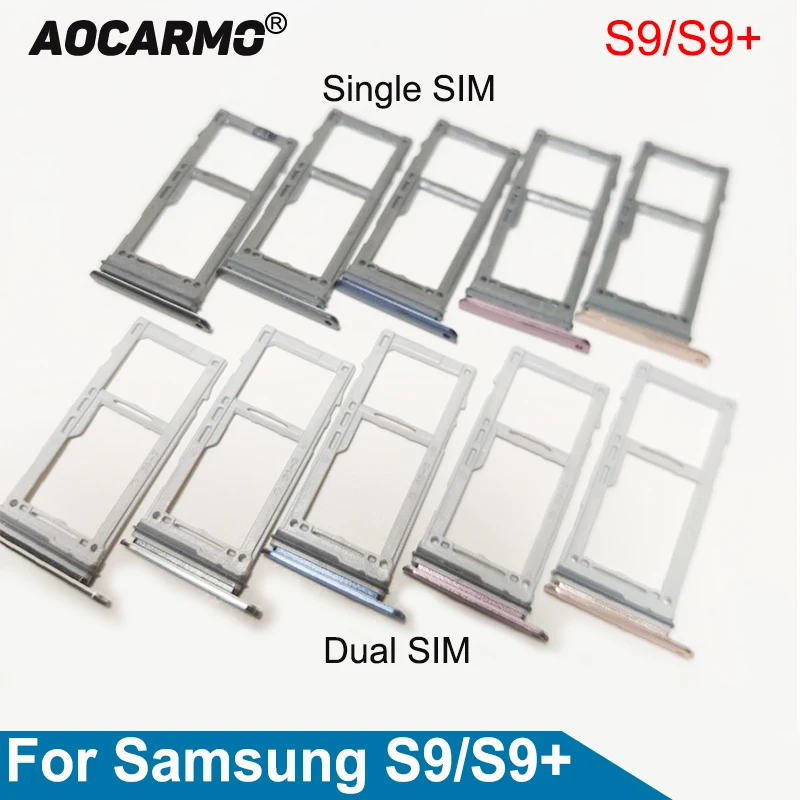 Лоток для sim карт Aocarmo из металлического пластика Samsung Galaxy S9 / Plus +|Лотки SIM- и памяти|