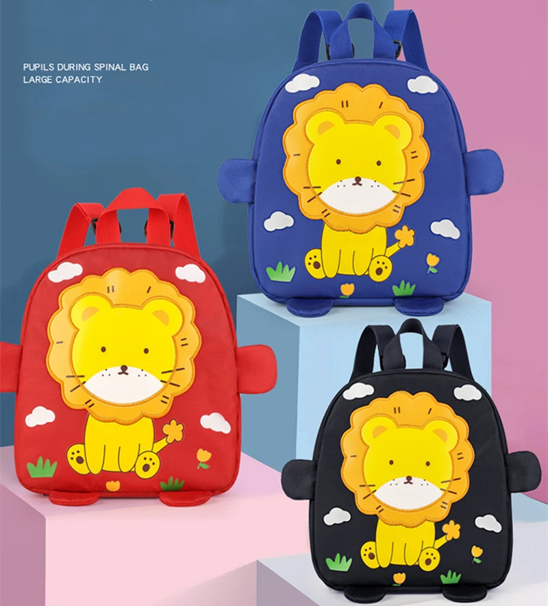 Child Cartoon Lion School Backpack for Girl Boy Fashion Anime Primary Waterproof Bag In Kindergarten School Bag Kids Schoolbag