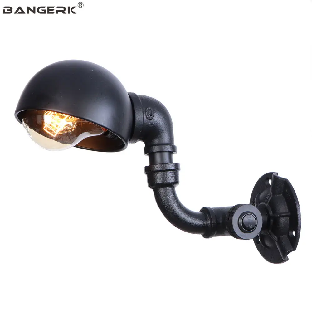 Настенный светильник с одной головкой для водопровода винтажный декор в стиле