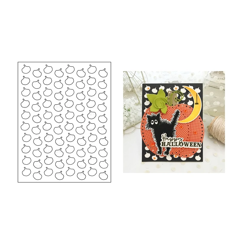

2021 New Metal Cutting Dies Paper Making Embossing Pumpkin Background Frames Card Craft Scrapbooking Without Stamps