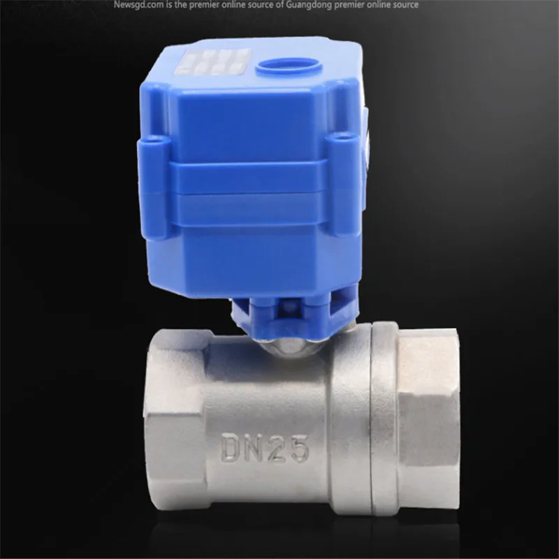 

DN20 3/4 "Нержавеющая сталь двухсторонний моторизованный шаровой клапан DC5V 12V 24V AC220V Электрический водяной клапан 3/4" CR01 CR02 CR03 CR04