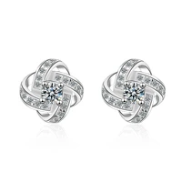 2020 new rotating earrings womens korean fashionable high end earrings dropshipping jewelry lotus pearl clip