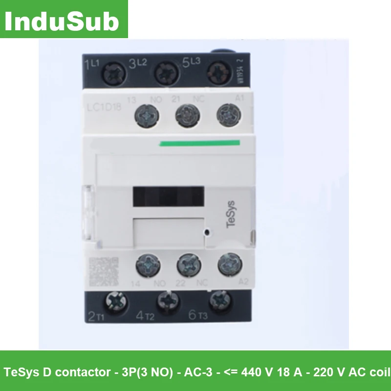 

100% Новый оригинальный контактор LC1-D18M7C 220VAC 18A LC1-D18M7C LC1D Standard TeSys