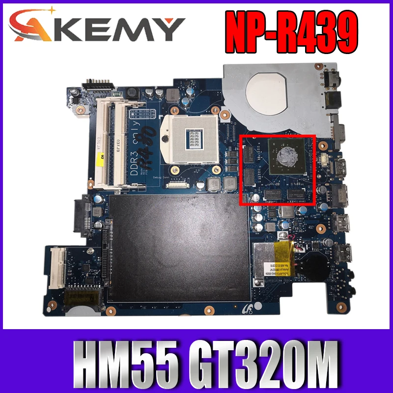 

AKEMY BA92-06548A BA92-06548B BA41-01272A для samsung NP-R439 R439 Материнская плата ноутбука HM55 GT320M серии DDR3