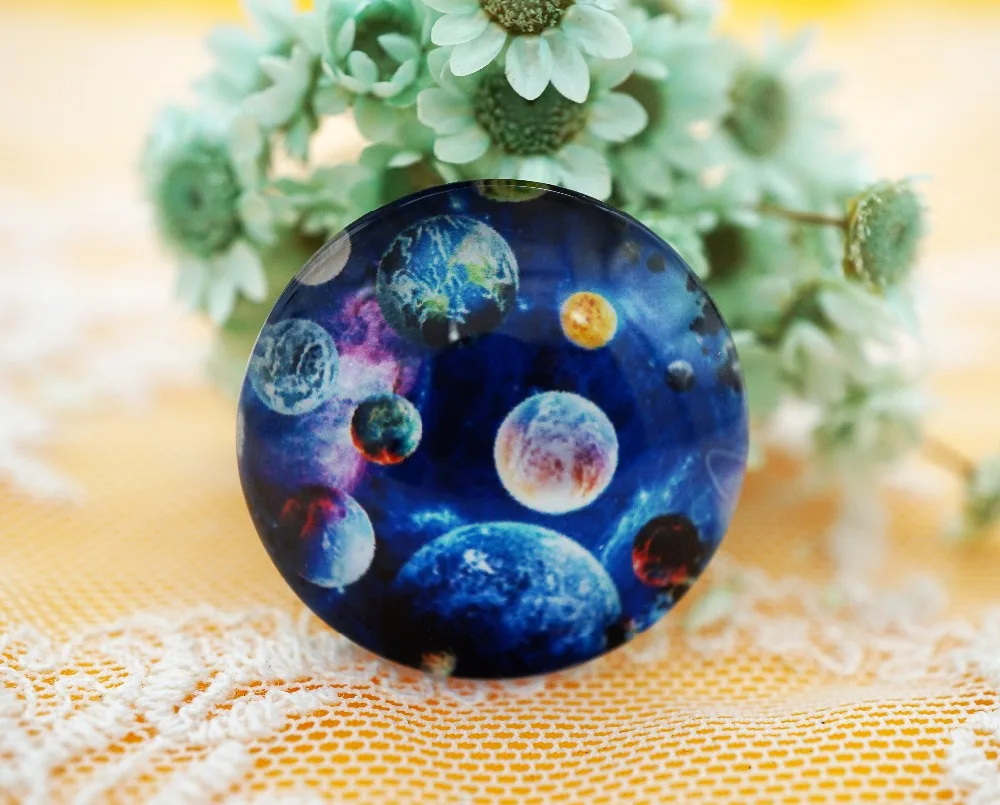 Круглый стеклянный кабошон в виде планеты 10 шт./лот 12 40 мм для изготовления