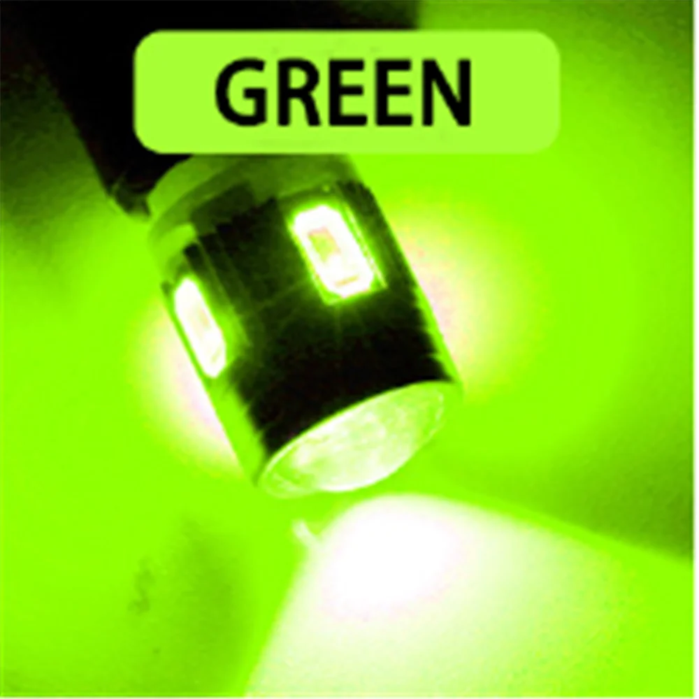 Green 4 шт. T10 194 168 W5W автомобильный 5630 6 светодиодный задний фонарь для парковки белый свет габаритная лампа дверь свет 12 В - Испускаемый цвет: Green
