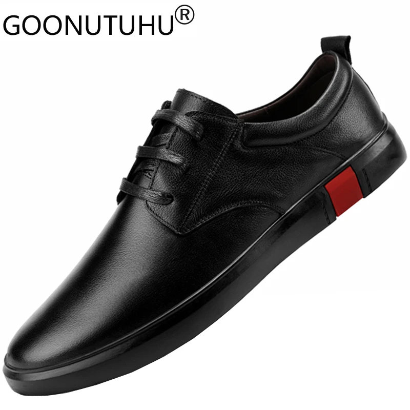 2021 Новый стиль Модная мужская обувь на каждый день из натуральной кожи плоской