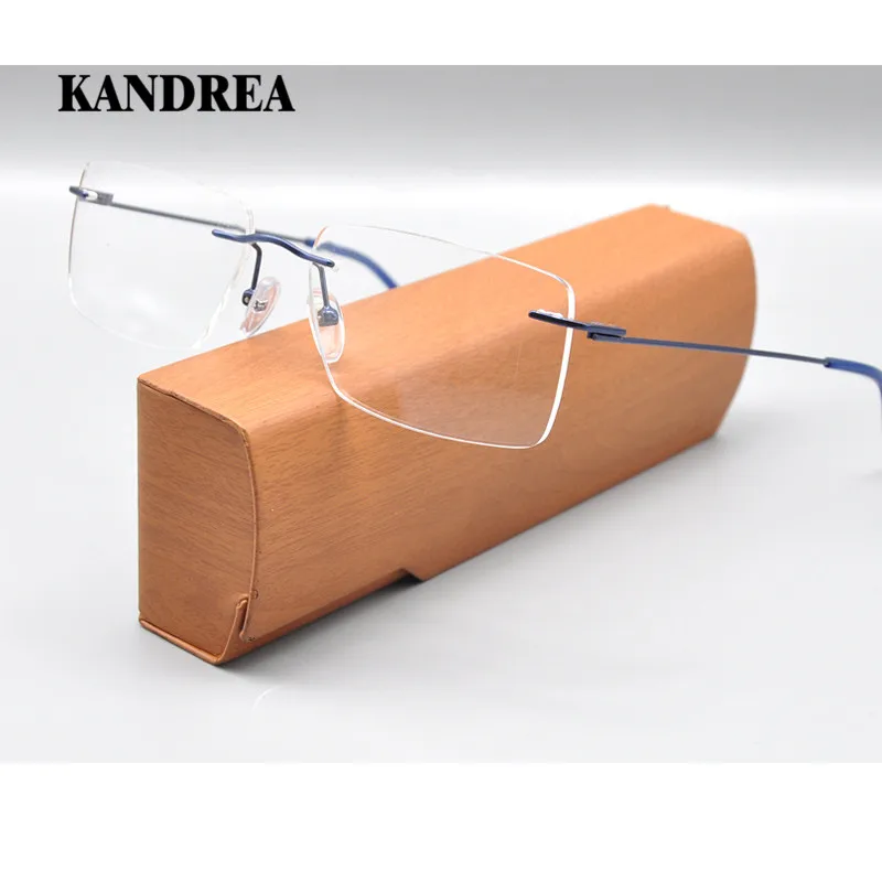 

KANDREA New Fashion Rectangle Glasses Women Men Vintage Classic Stainless Steel Flat Mirror Spectacles Frame Unisex Eyeglasses