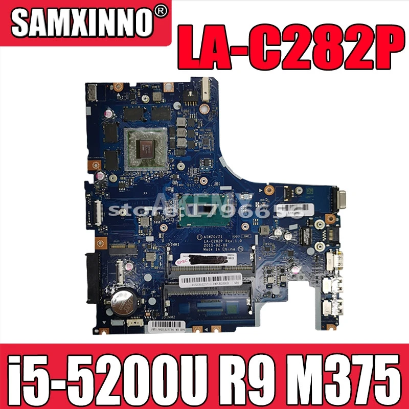

Akemy For Lenovo Z51-70 AIWZ0/Z1 LA-C282P Laotop Mainboard LA-C282P Motherboard with i5-5200U CPU Radeon R9 M375/2G