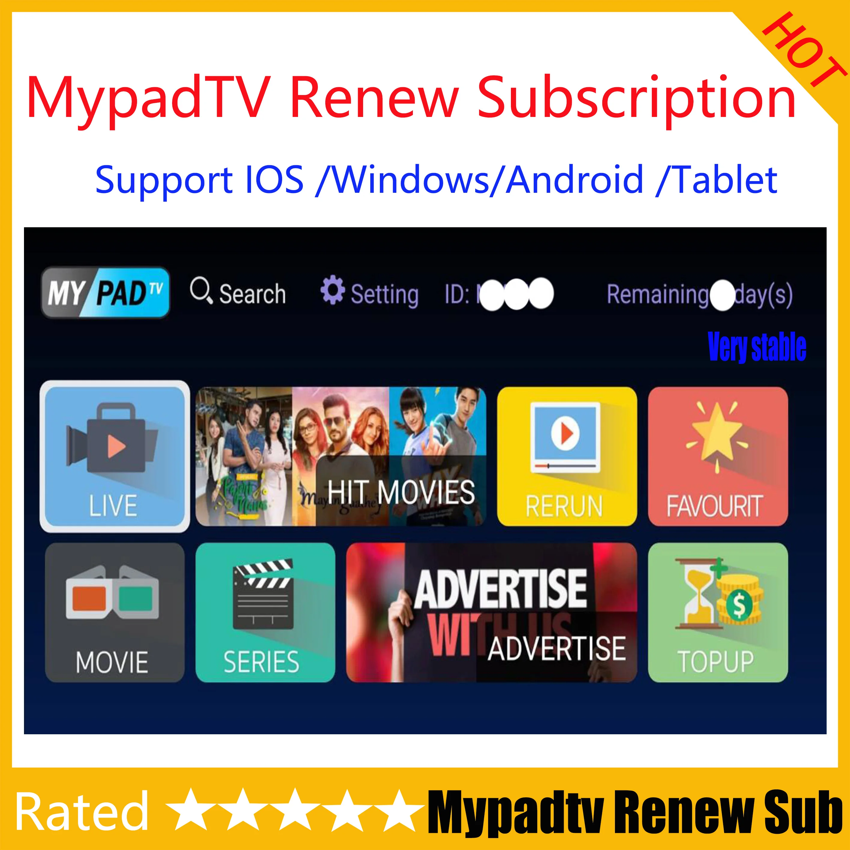 Обновление mypadtv годовая подписка Myiptv4K для Сингапура и Малайзии Австралия Новая