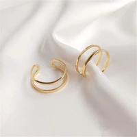14k gold filled copper wire double strand double thread ring clip bead winding bottom double ring handmade diy accessories