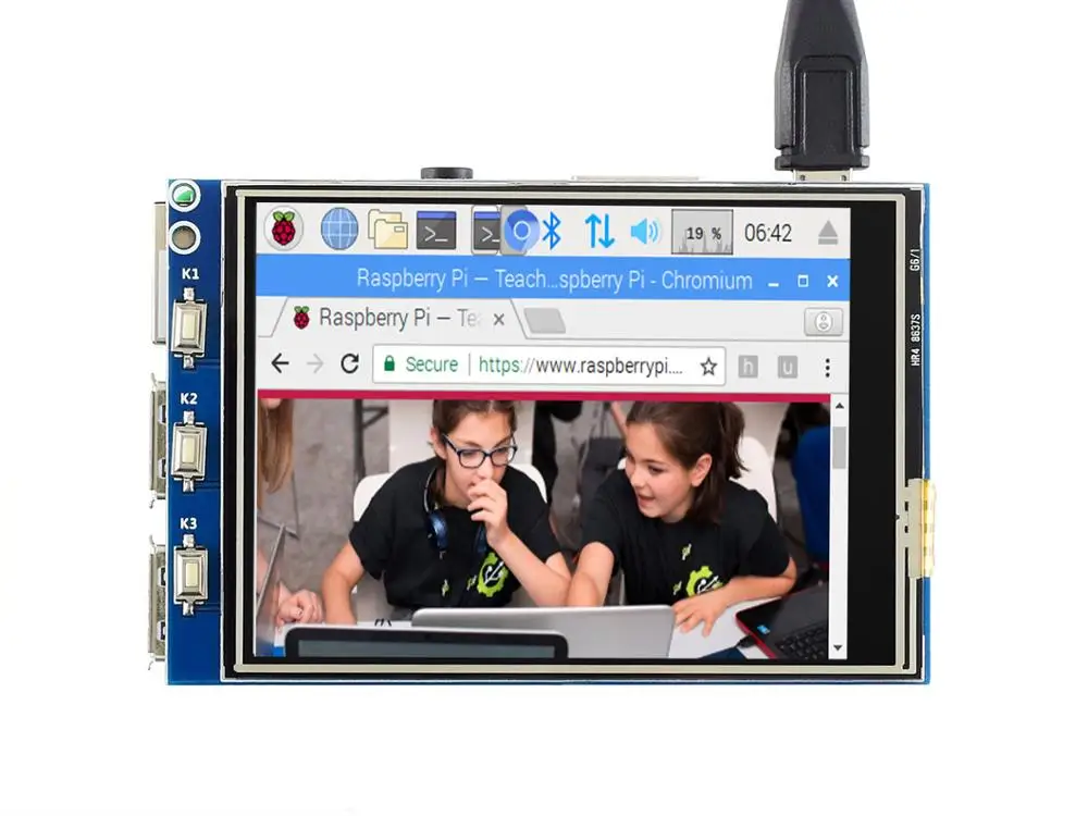 Waveshare 320x240 3 2 дюймовый сенсорный экран TFT LCD предназначен для Raspberry Pi 125 МГц
