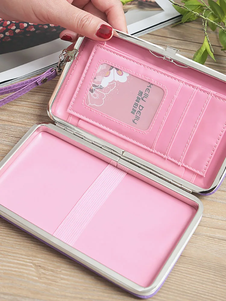 Женские кошельки на высоком каблуке Дизайнерские Длинные pu кожаные сумки 2020