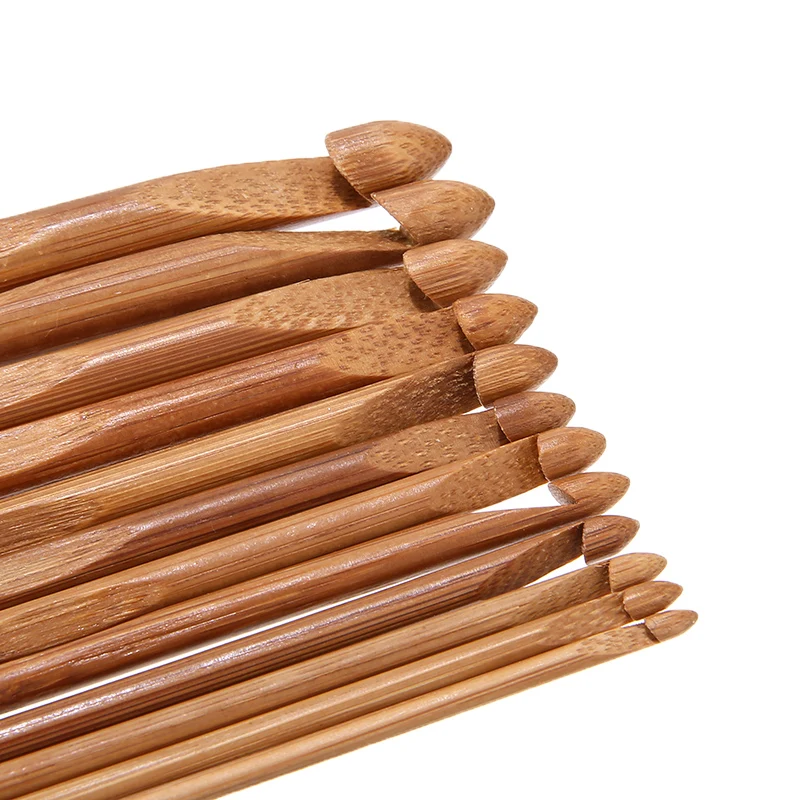 12 размеров инструменты для вязания свитеров из бамбукового дерева иглы