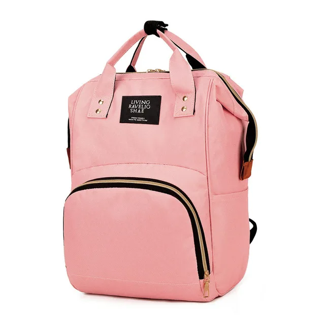 Powder orange 20-30L Большой Вместительный рюкзак, сумка для подгузников, уличная детская сумка, многофункциональный рюкзак для мам, дорожная сумка для подгузников - Цвет: Powder orange
