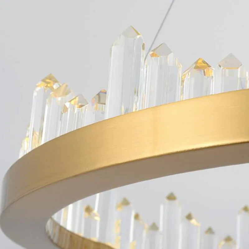 

Modern Crystal Chandelier Luxury Nordic LED Loft Industrial Living Room Hanging Decor Suspended Chandelier Fixture