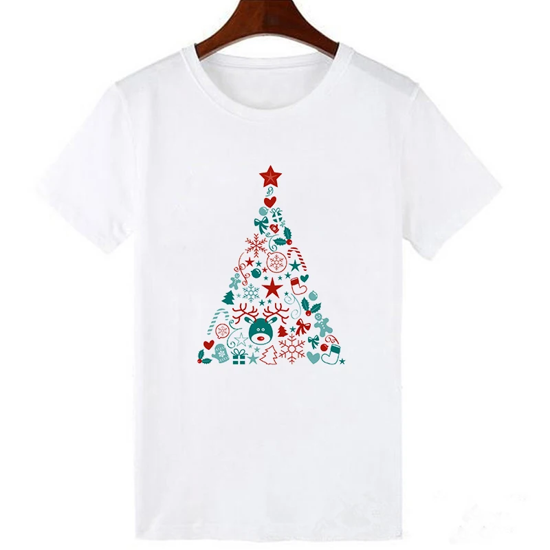 Showtly Superhero Marvel Merry Christmas Women T Shirt Kawaii Short Sleeve Harajuku Casual Vintage Super Soft Plus Size Tops - Цвет: 19bk1040-white