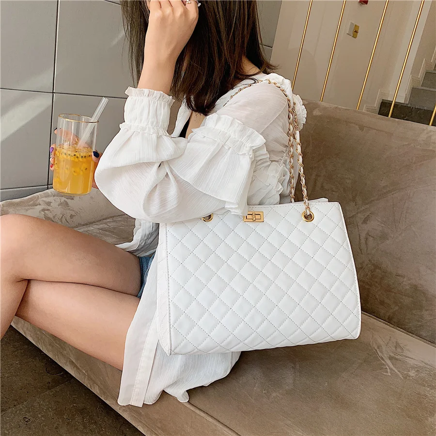 

Large Capacity Women Pu Leather Shoulder Bag High Quality Female Chain Crossbody Bag New Fashion Designer Ladies Messenger Bags