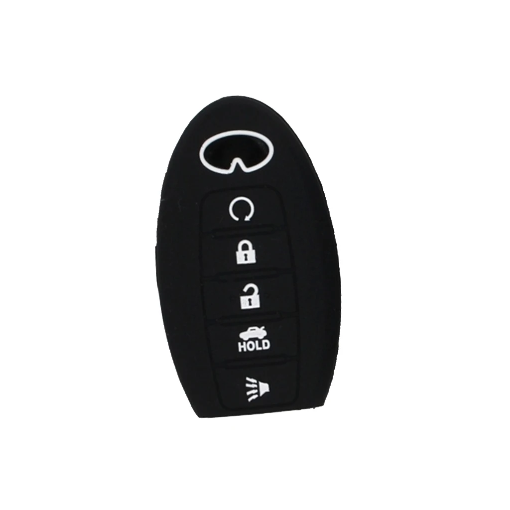 

Brand New Durable Car Key Fob Protector Cover 5 Button for Infiniti Black