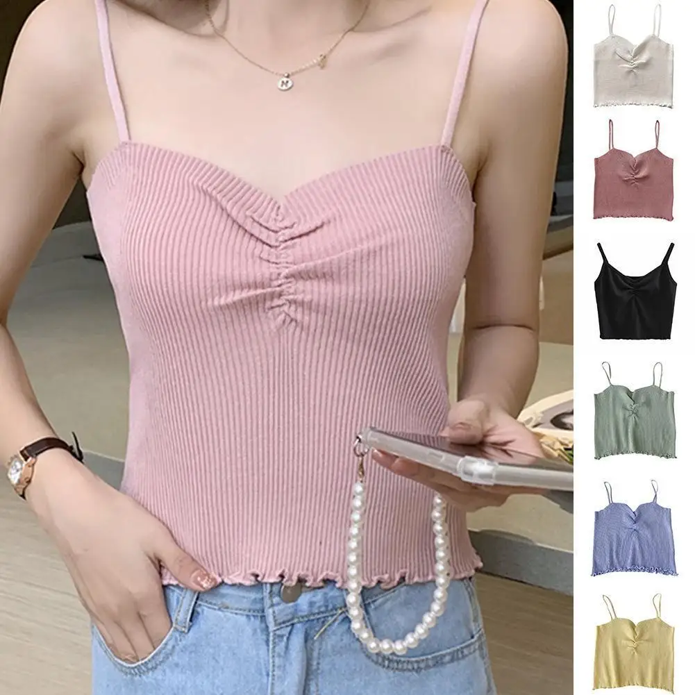 

Women Sling Top Sexy Thin Breathable Chest Pad Wearing Strap Thin Comfortable Beautiful Tube Top Underwear Back Camiso V4a6