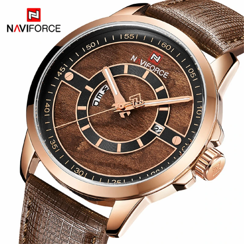 NAVIFORCE Брендовые Часы мужские модные спортивные Топ Роскошные кварцевые Дата