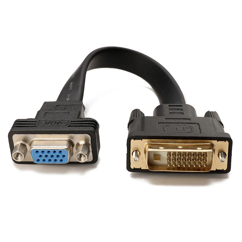 DVI-D 24+1 Male to VGA 15Pin HDTV Female Monitor Adapter Connector Flat Cable VH99 | Электроника