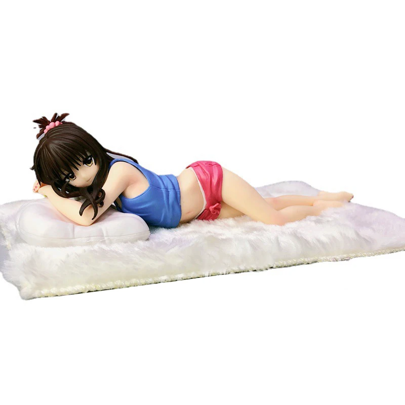 

GK To Love-Ru Anime Figure Yuuki Mikan Sexy Sleeping Figma PVC 23cm Exquisite Statue Model Car Decoration Collection Toys Gift