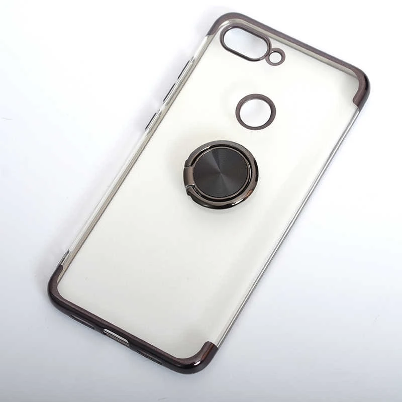

Phone Case Compatible with Xiaomi Mi 8 Lite Platinum Ringed Silicone Case Black