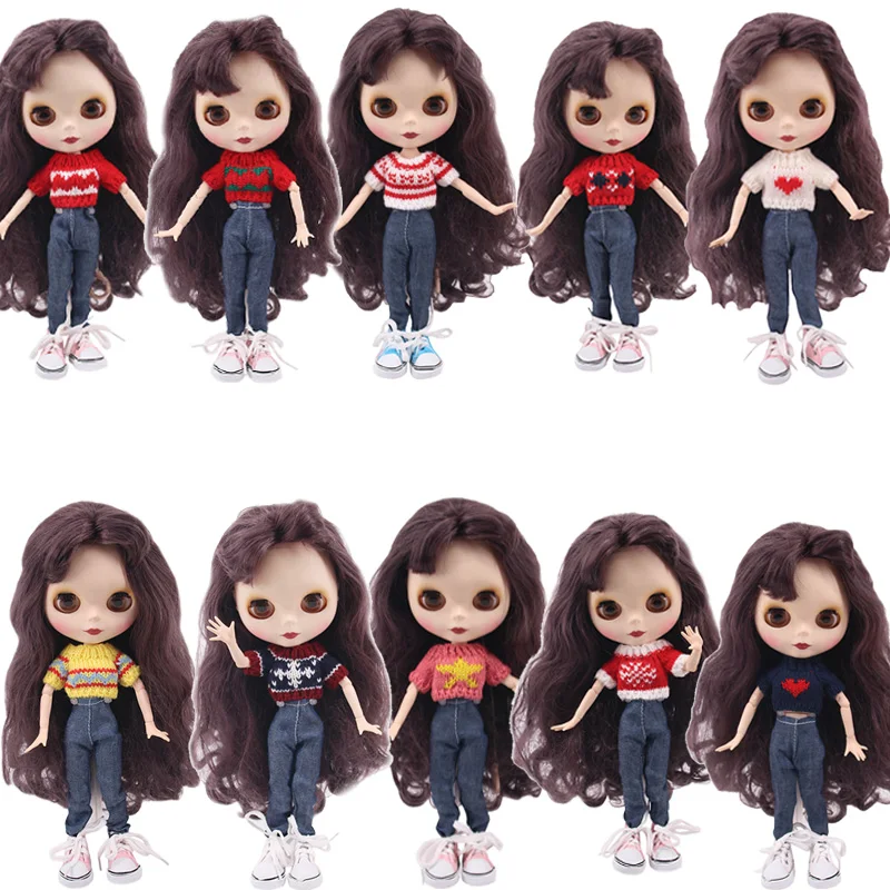 

Кукольный свитер Blyth, 10 цветов, кукольный свитер для шарнирной куклы