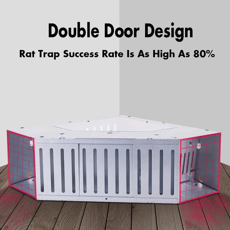 

Household Automatic Continuous Mousetrap Double Door Mouse Trap Catcher High Effect Rat Catcher Rat Killer Cage Mice Rodent
