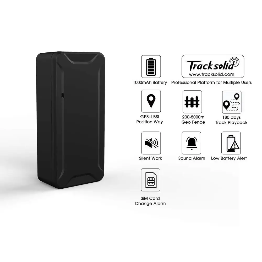 Concox Mini AT2 gps трекер портативный с 1000 мАч перезаряжаемый аккумулятор голосовой мониторинг и звуковая сигнализация гео-забор трекер