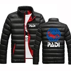Новинка 2021, однотонная уличная одежда с логотипом Padi для водителя акваланга, мужские хлопковые топы на молнии для колледжа, повседневные спортивные куртки с подкладкой и принтом