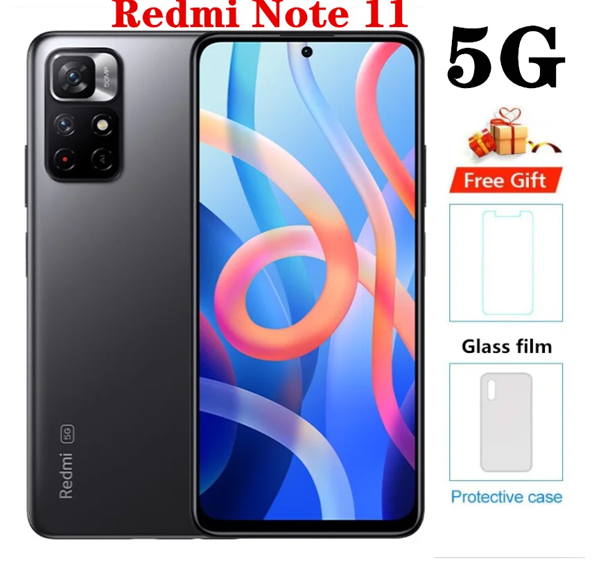 original redmi note 11 5g smartphone 8gb 256gb dimensity 810 android 11 cellphone 6 6 5000mah 50mp nfc mobile phone free global shipping