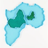 1pcs africa map shape coaster cup mat pad epoxy resin mold keychain pendants silicone mould diy crafts jewelry casting tool