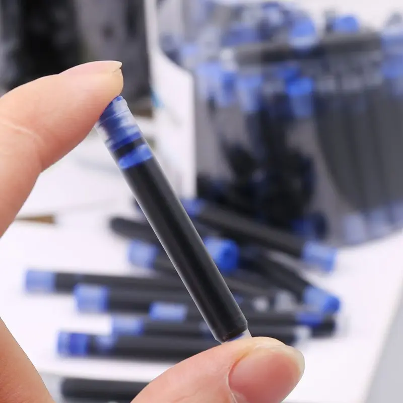 

100pcs Jinhao Universal Black Blue Fountain Pen Ink Sac Cartridges 2.6mm Refills School Office Stationery