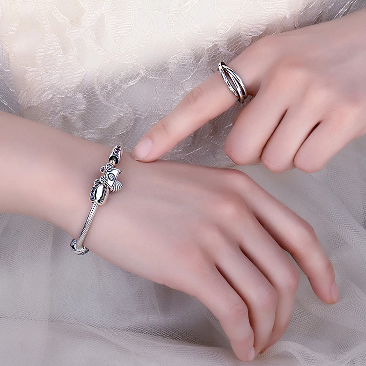 Jewelrypalace маленьких подвеска коляска 925 пробы серебро, кубического циркония бусины Шарм Fit Браслеты лучшие подарки для Для женщин Юбилей