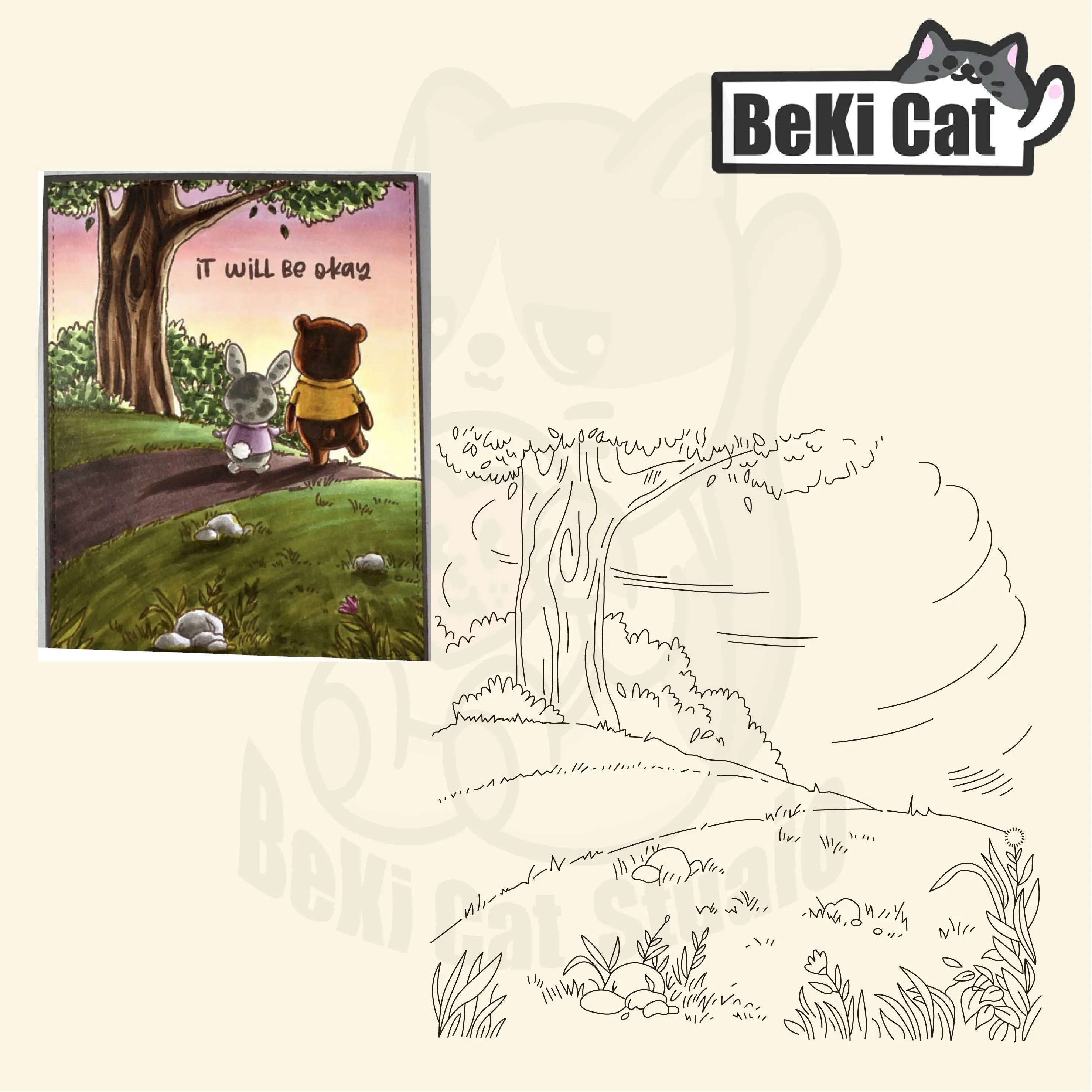 Прозрачные штампы с изображением дерева для скрапбукинга сделай сам забавные