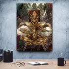 Настенная картина в виде статуи Будды Saint Seiya, настенные художественные Плакаты HD для гостиной, домашний декор, модульные картины с рамкой