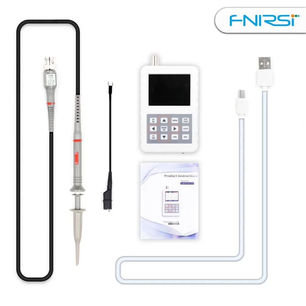 

DSO FNIRSI PRO Handheld mini portable digital oscilloscope 30M bandwidth 200MSps sampling rate with P6020 BNC standard probe