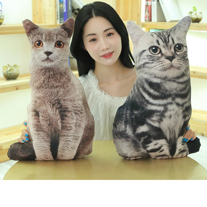 Мягкая плюшевая игрушка в виде кошки детская Успокаивающая подушка для сна