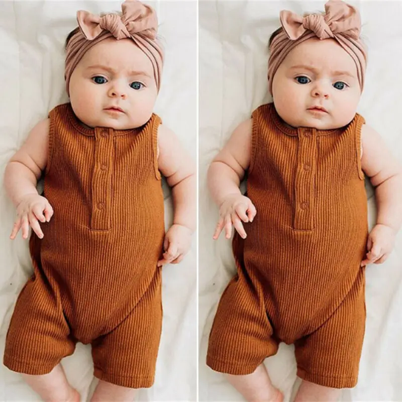 2020 Детская летняя одежда милый комбинезон для новорожденных мальчиков и девочек