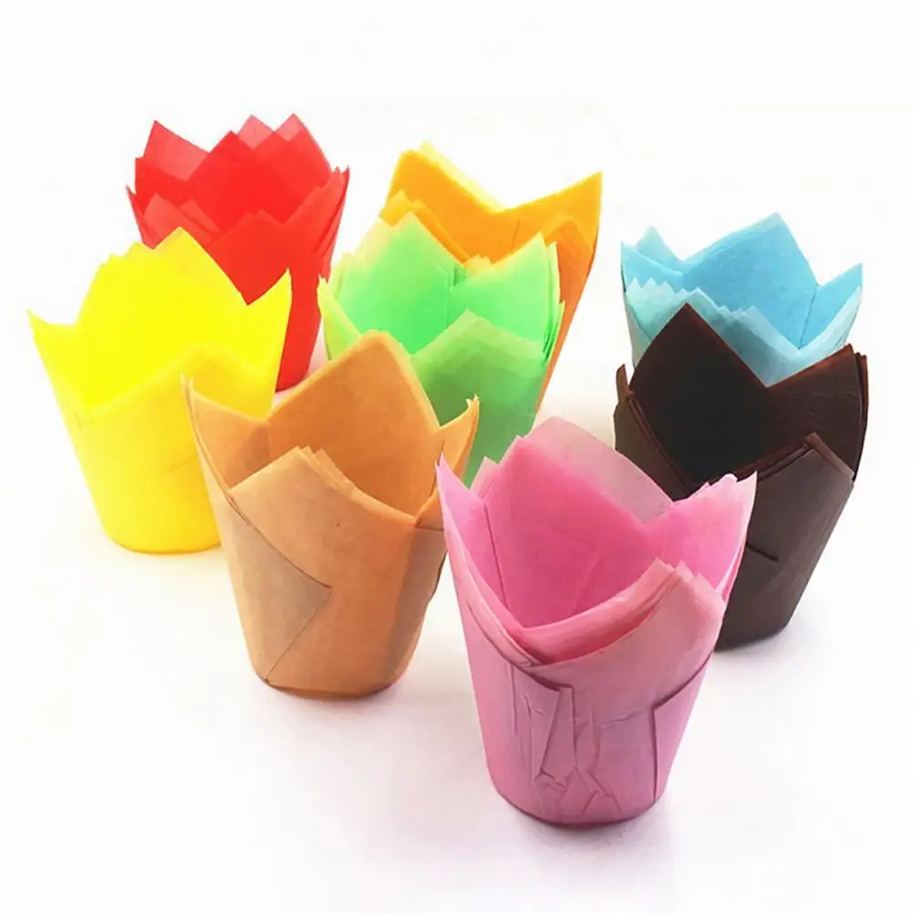 

50pcs Cake Liners Muffin Cup Cute Baking Wrapper Not Sticky Christmas Tool NEW Cupcake Paper Greaseproof Wedding Party
