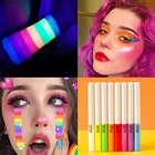 8 цветов, неоновая жидкая подводка для глаз, светящаяся УФ подводка для глаз, водостойкая и не размазывающаяся подводка для глаз, ручка для макияжа